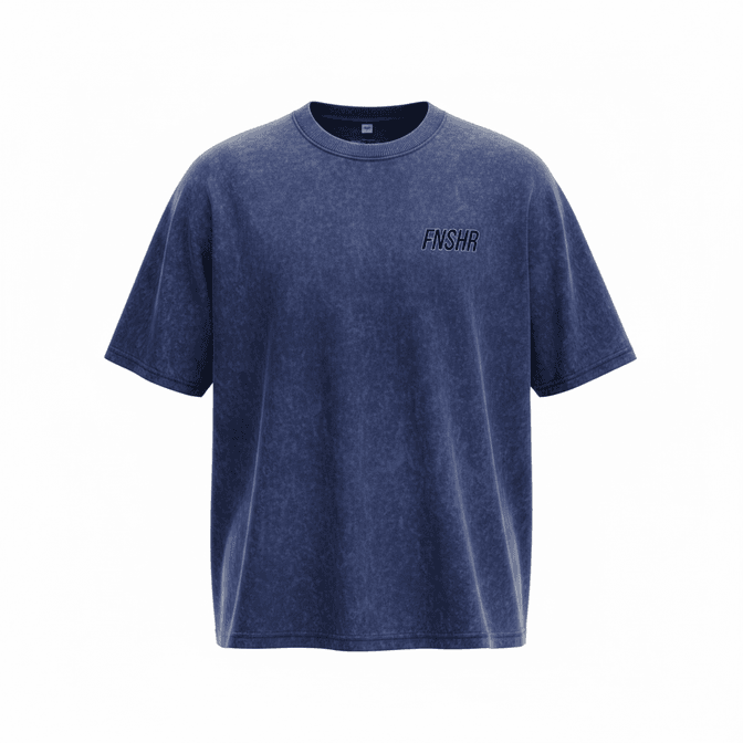 T-shirt Coupe Loose Bleu Chiné FNSHR