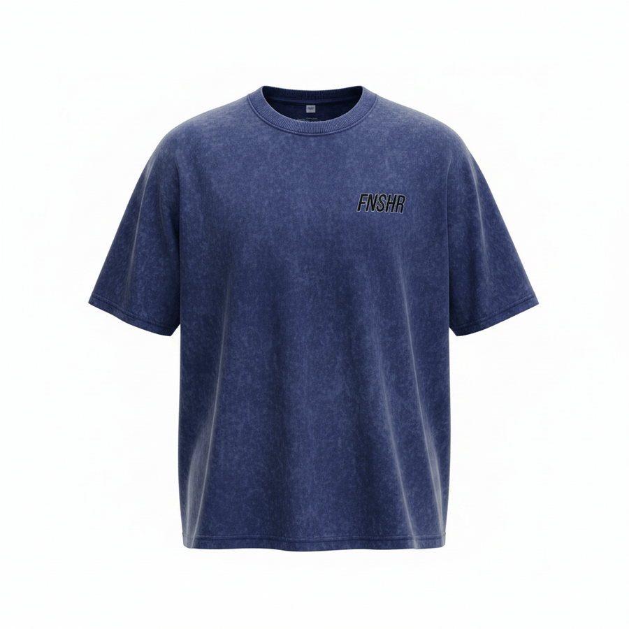 T-shirt Coupe Loose Bleu Chiné FNSHR