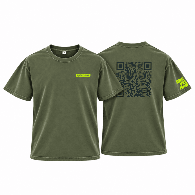 T-shirt Kaki QR Code GravelMan Series