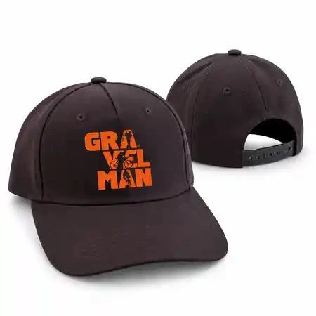 Casquette Marron GravelMan Logo Orange