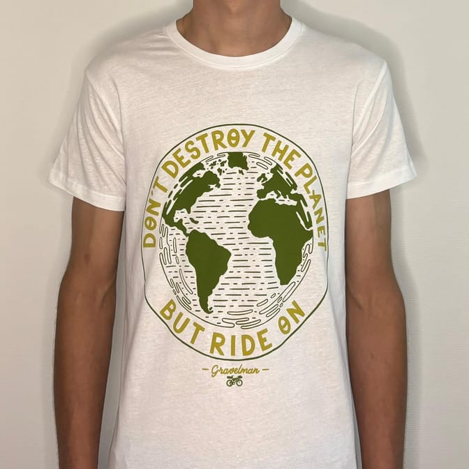 T-shirt Blanc Don't Destroy The Planet