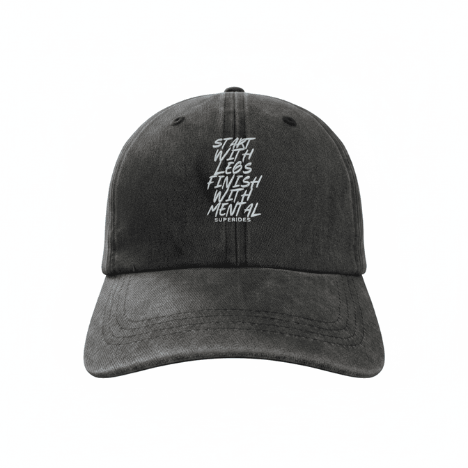 Casquette Noire Réglable / Start With Legs Finish With Mental