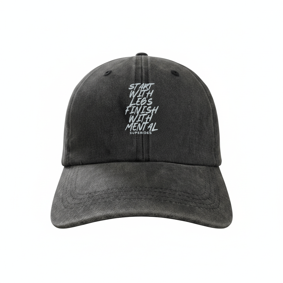 Casquette Noire Réglable / Start With Legs Finish With Mental