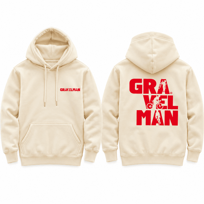 Hoodie Écru GravelMan Logo Rouge