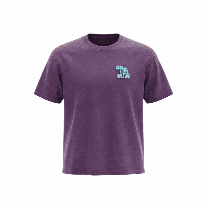 T-shirt Coupe Loose Violet Chiné GravelMan