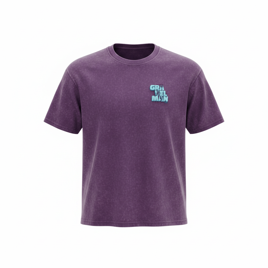 T-shirt Coupe Loose Violet Chiné GravelMan