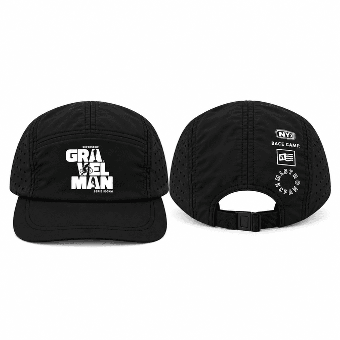 Casquette Noire GravelMan Serie Logo Blanc