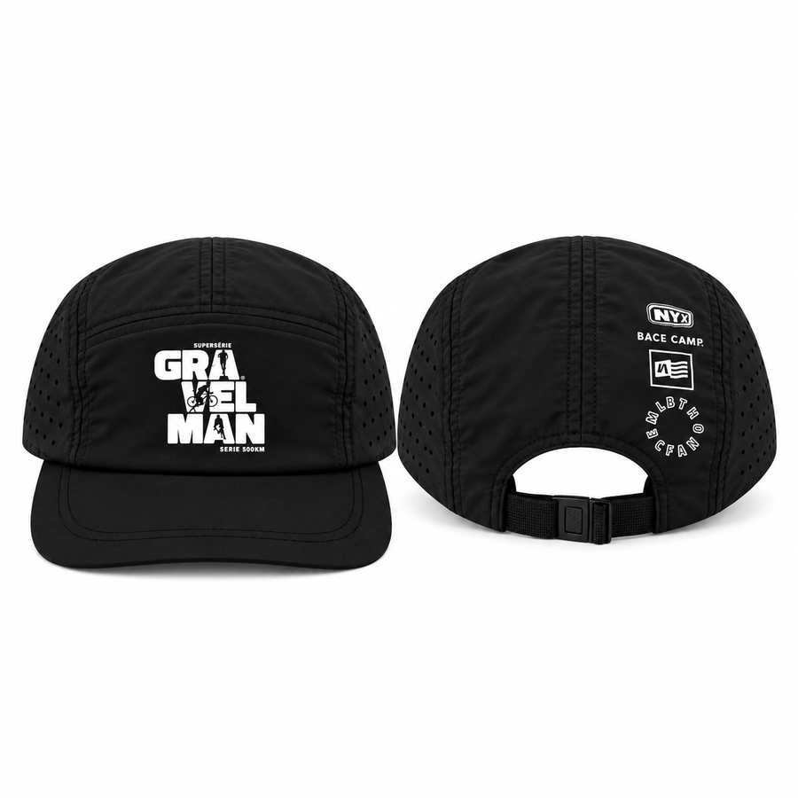Casquette Noire GravelMan Serie Logo Blanc
