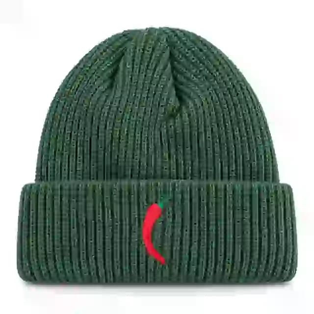 Bonnet Vert Sapin Piment Brodé