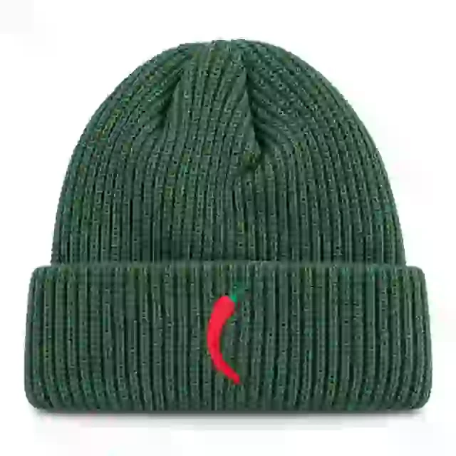 Bonnet Vert Sapin Piment Brodé