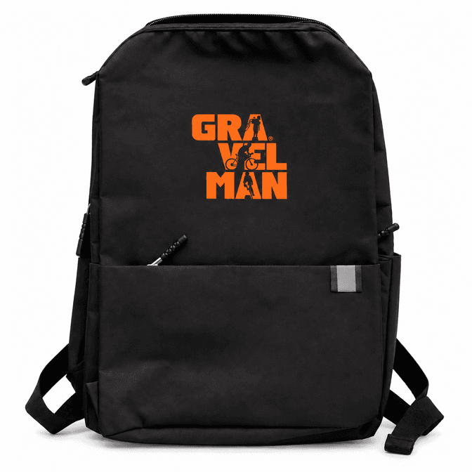 Sac à Dos Noir GravelMan Serie Logo Jaune Ou Orange