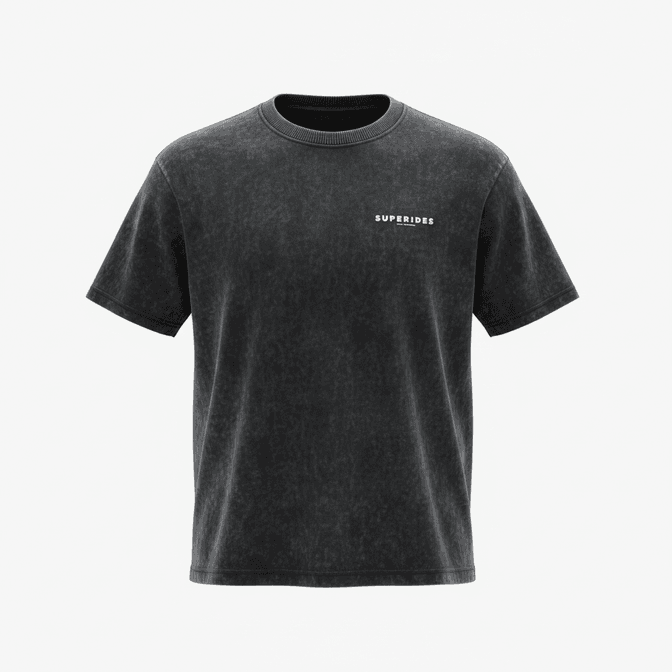 T-shirt Coupe Loose Noir Chiné SUPERIDES