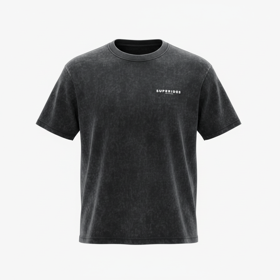 T-shirt Coupe Loose Noir Chiné SUPERIDES