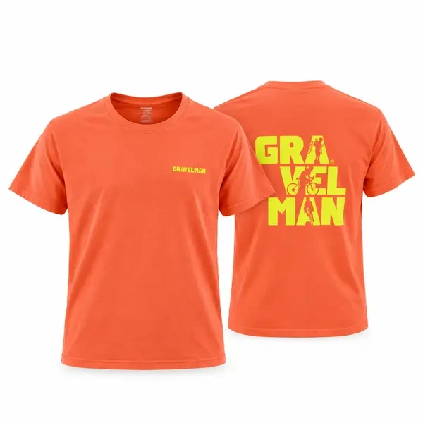 T-shirt Orange GravelMan Logo Jaune Fluo