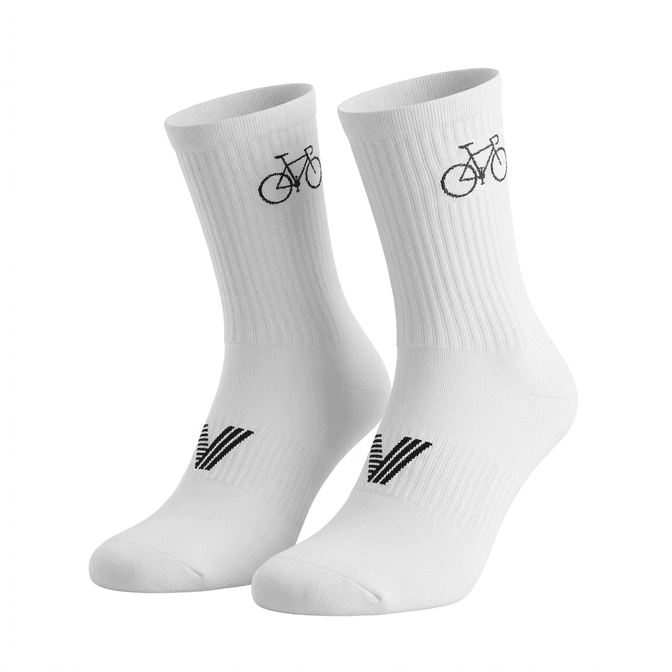 Chaussette Blanche Vélo