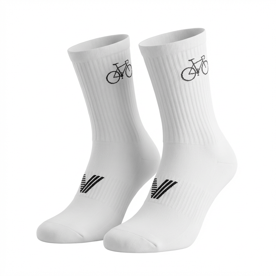 Chaussette Blanche Vélo