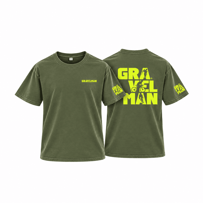 T-shirt Kaki GravelMan Series Logo Jaune