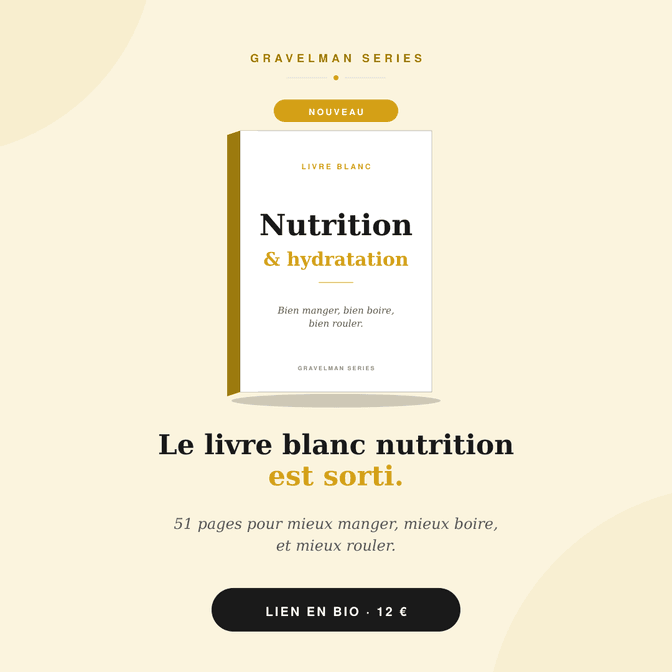 LIVRE BLANC : Nutrition & hydratation : Le guide complet de la nutrition à vélo