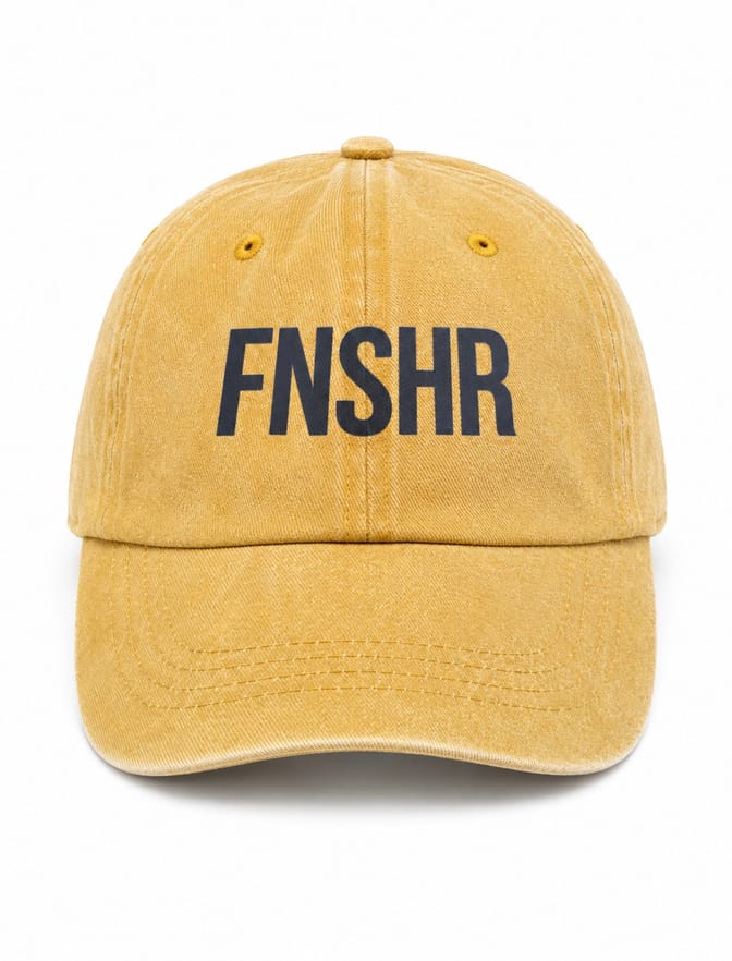 Casquette FNSHR Jaune Réglable Logo Noir