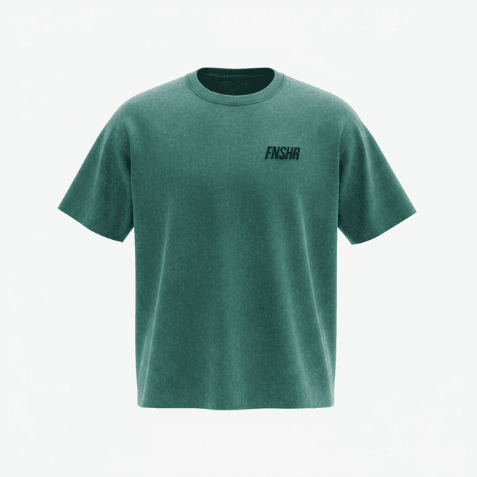 T-shirt Coupe Loose Vert Chiné FNSHR