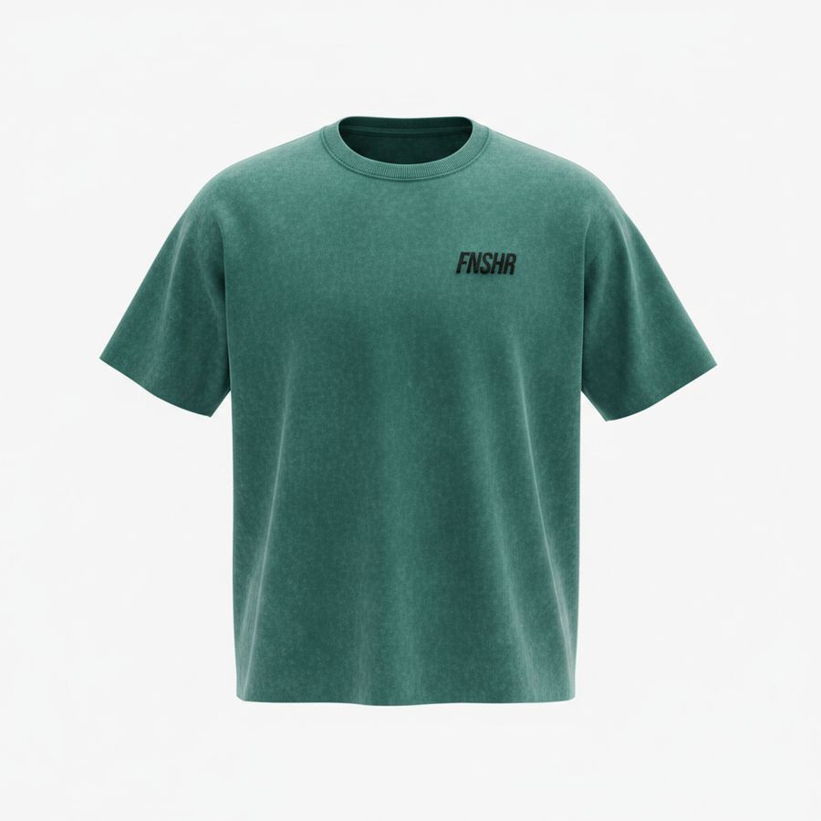 T-shirt Coupe Loose Vert Chiné FNSHR