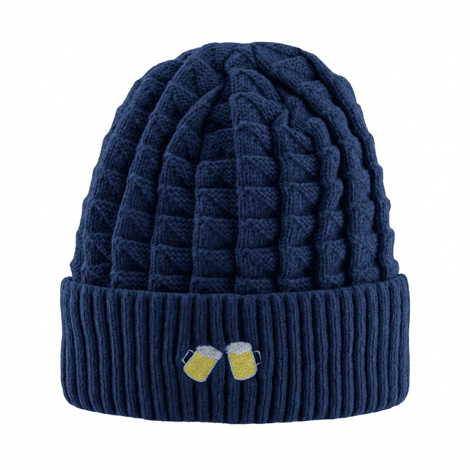Bonnet Bleu Marine Chope à Bière
