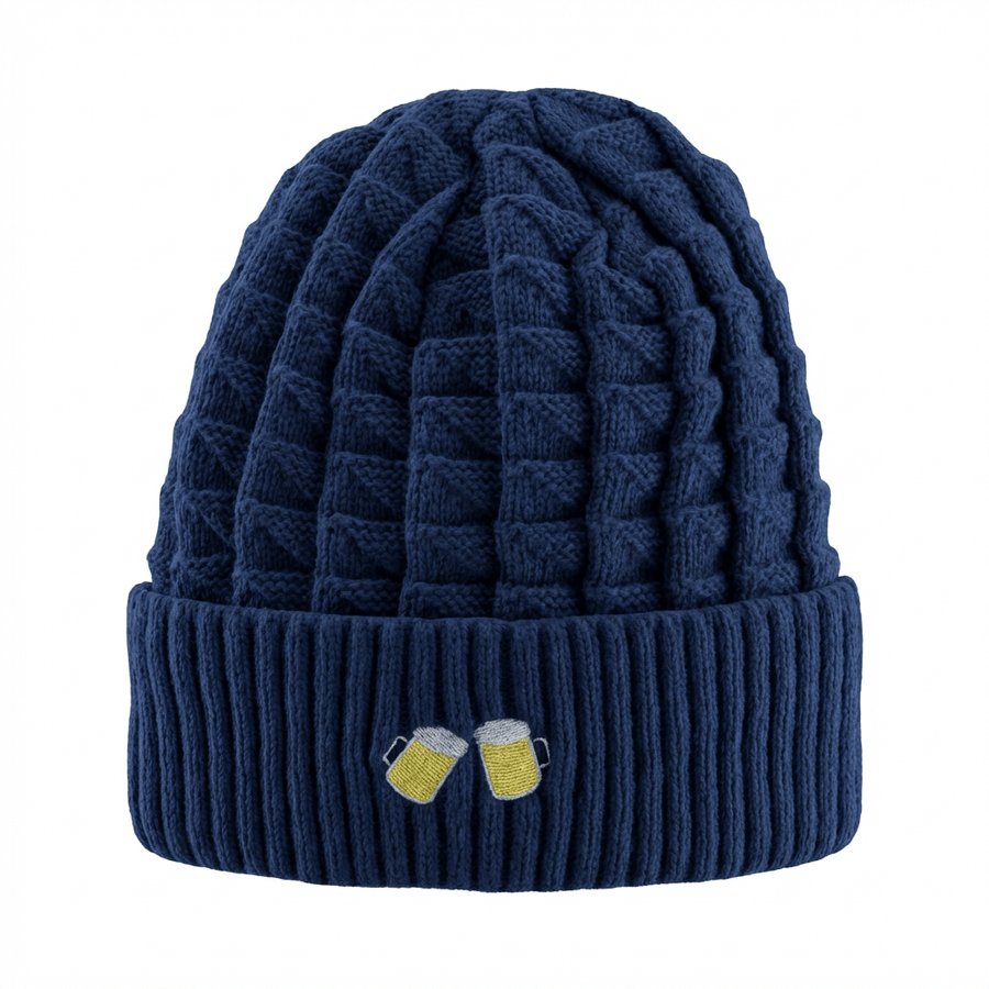 Bonnet Bleu Marine Chope à Bière