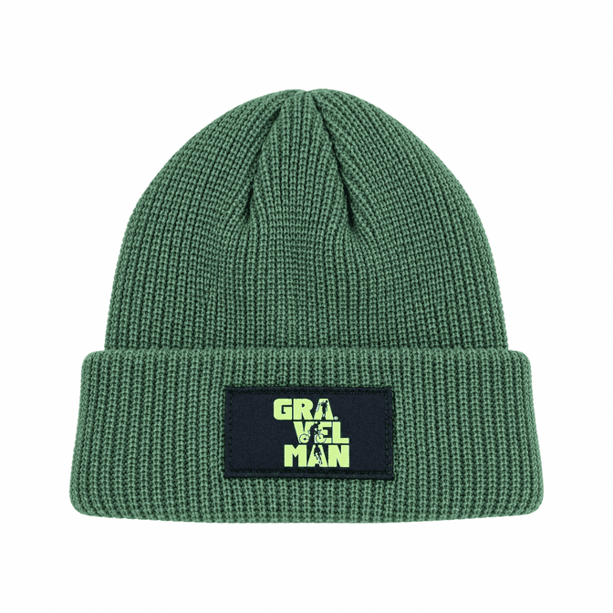 Bonnet Vert GravelMan Patch Logo Jaune Fluo