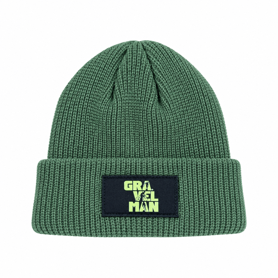 Bonnet Vert GravelMan Patch Logo Jaune Fluo