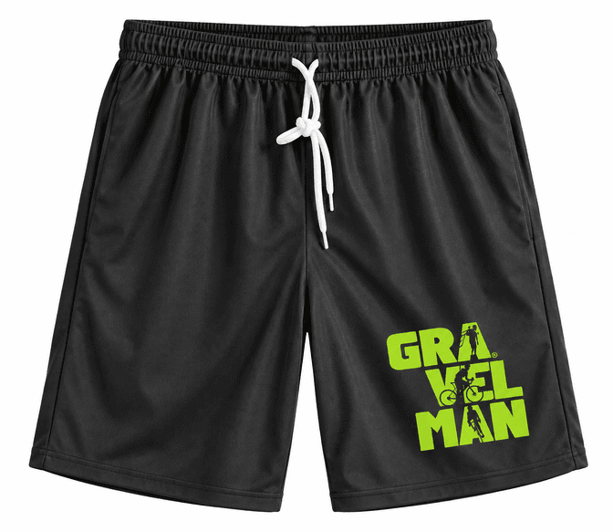 Short Technique Noir GravelMan Logo Jaune