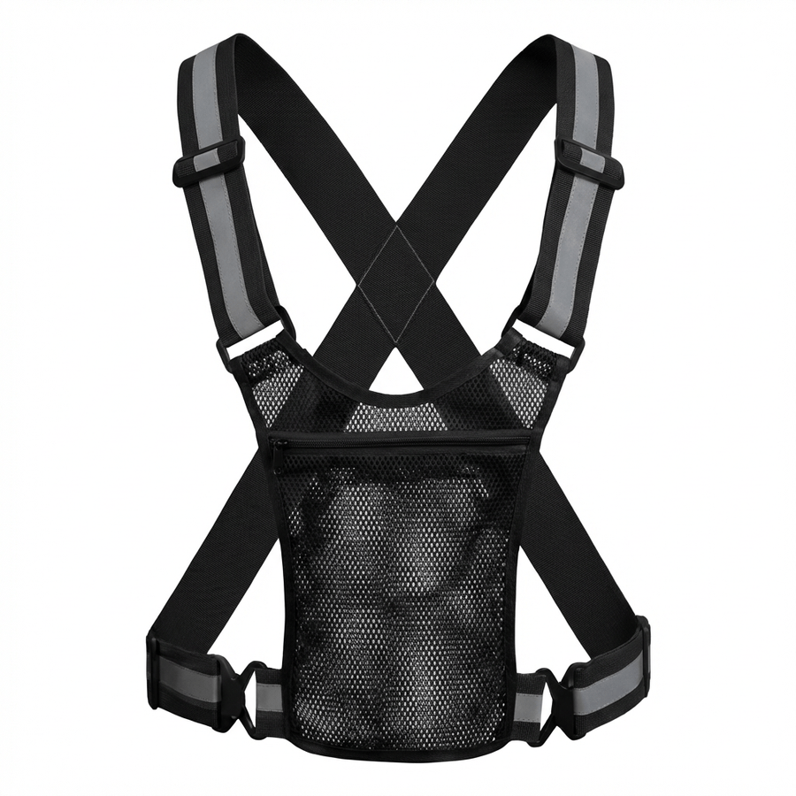 Gilet De Sécurité Léger Noir Avec Poche