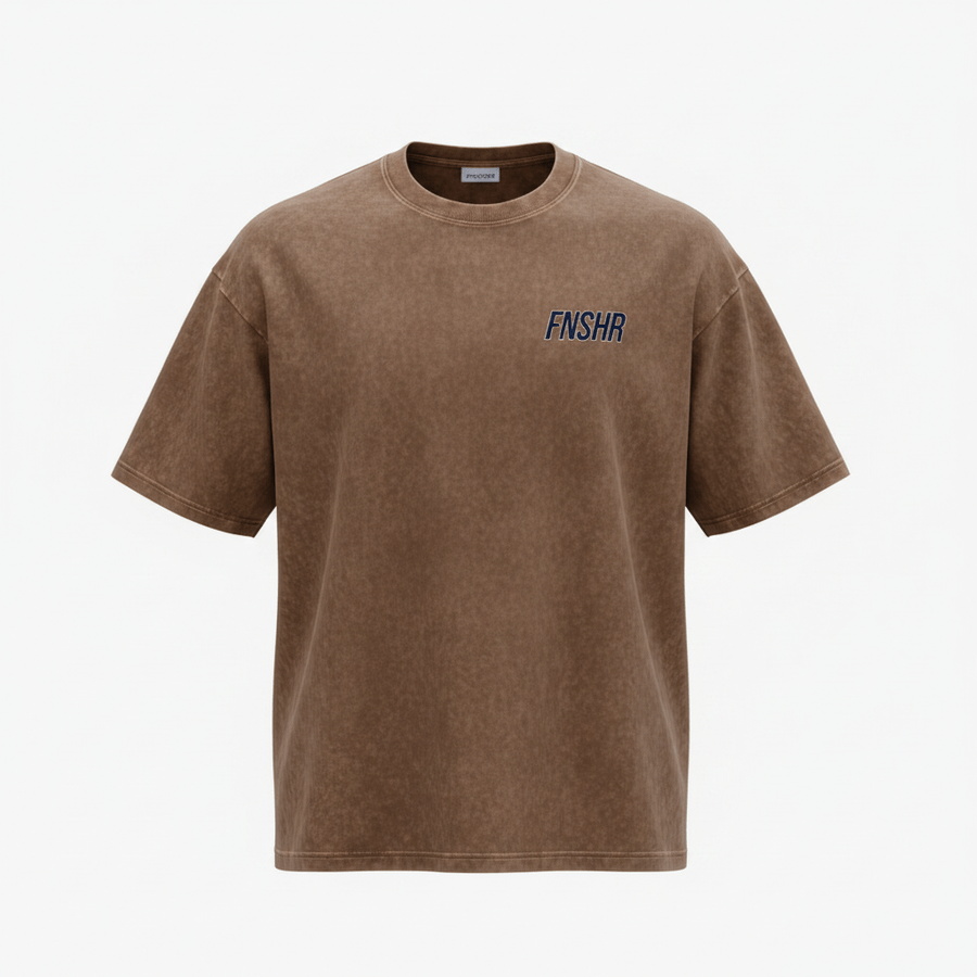 T-shirt Coupe Loose Marron Chiné FNSHR