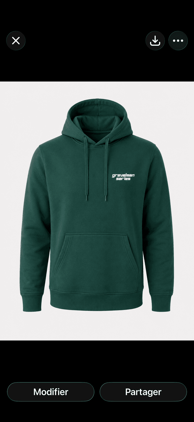 Hoodie GravelMan Serie Vert Sapin / Start With Legs Finish With Mental